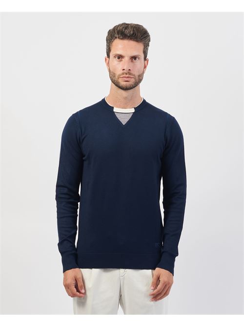 Yes Zee viscose blend sweater with double collar effect YES ZEE | M865-MR000710